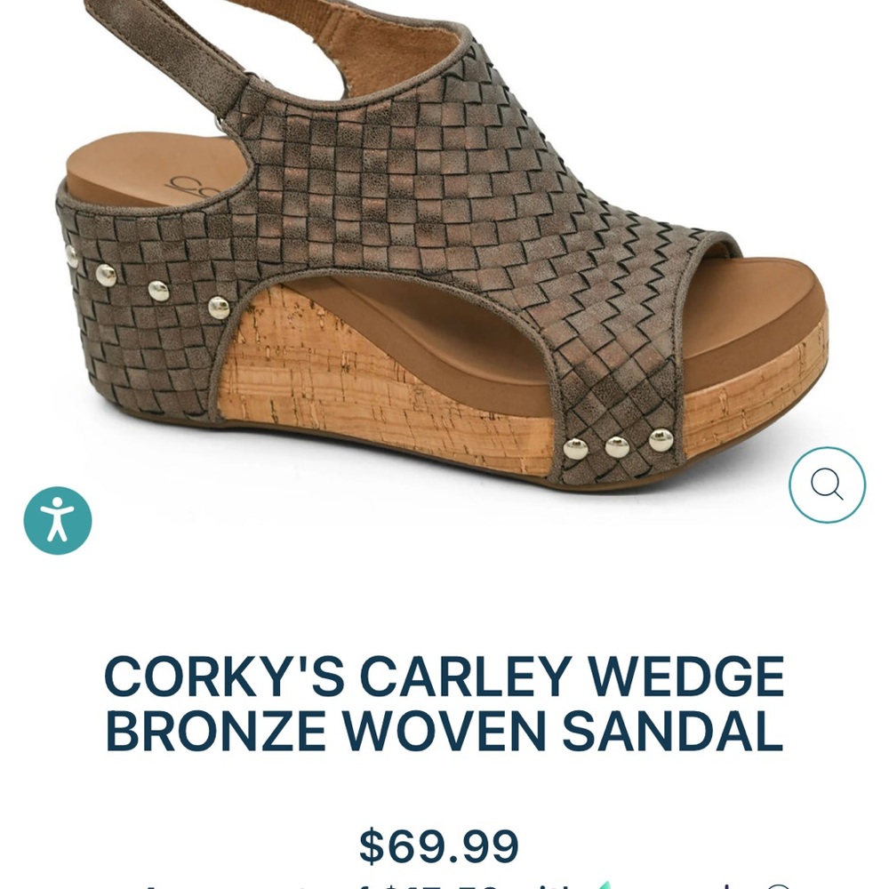 Corkys Bronze Woven Wedge Sandals